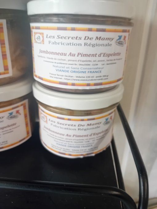 JAMBONNEAU AU PIMENT D 'ESPELETTE FAIT MAISON -
