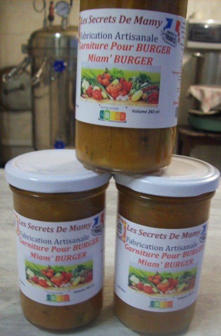 ASSORTIMENT GARNITURE DE LEGUMES, BOEUF, POULET POUR BURGUER  2X3 = 6 POTS DE 280 ML  - Copie