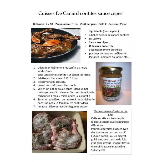   24 Sauces aux Cèpes   - 200 ml Label SUD DE FRANCE