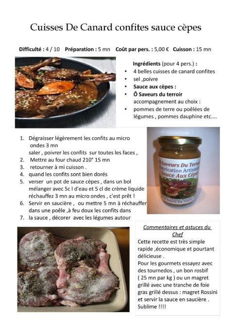   3  pots de Sauces aux Cèpes   - 220 ml -