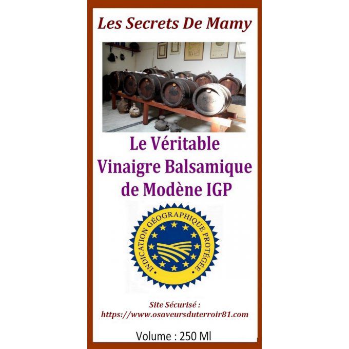 Vinaigre Balsamique de Modène IGP 250 ml