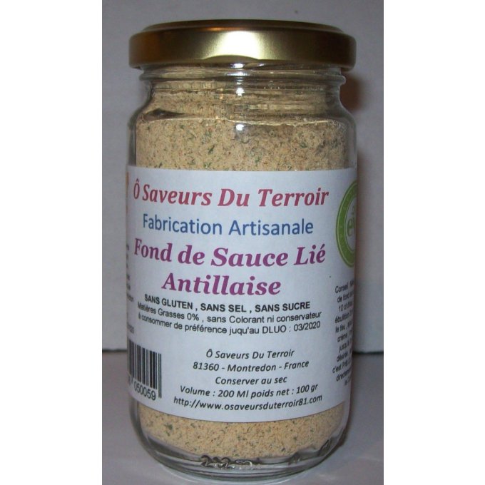 Fond de Sauce Saveurs Antillaise 200 ML/100 gr