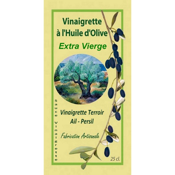 6  VinaigrettesTerroir à l'huile d'olive 250 ML - Copie