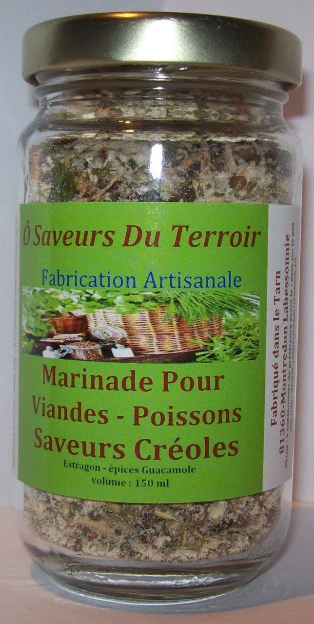 Carton de 6  Marinades Créoles 200 ML/100gr - Copie