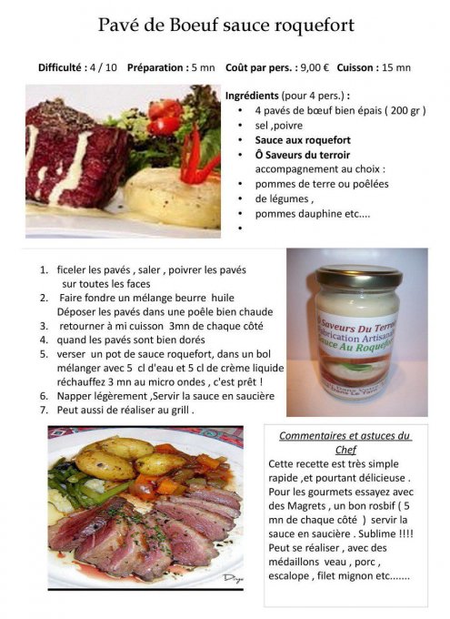 Carton de 6 Sauces au Roquefort    - 200 ml