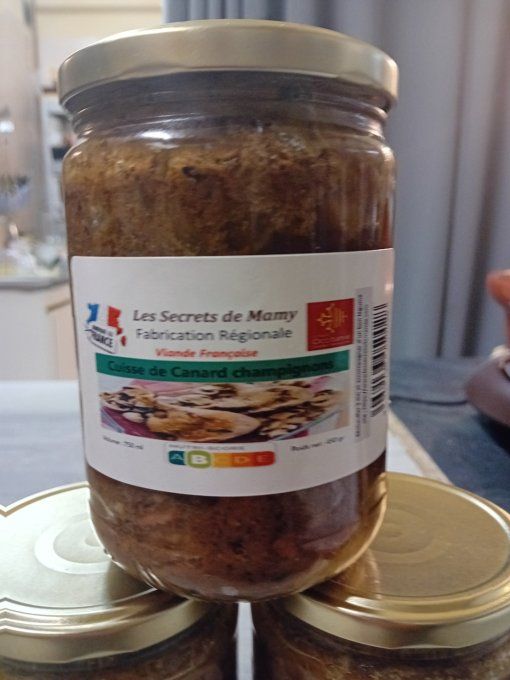  1 CUISSE DE canard  forestière FAIT MAISON 750 ml