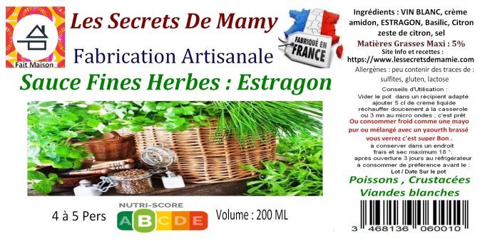 Pack de 10  pots de  sauces 1 pot de chaque