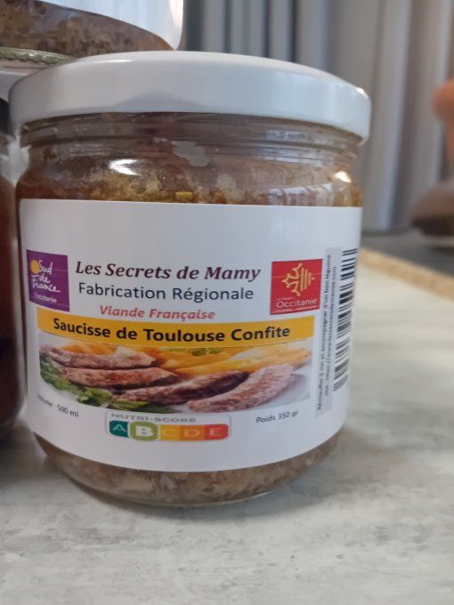  SAUCISSE DE TOULOUSE CONFITE  MAISON 500 ml