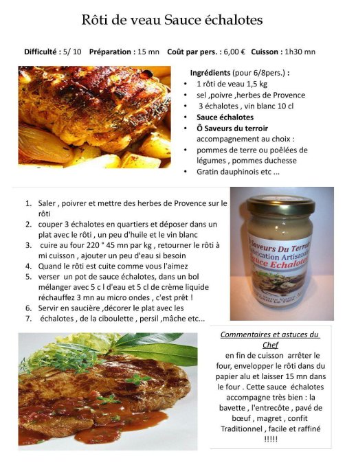  3 Sauce aux échalotes  3 POTS DE 220 ML 